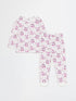 LC Waikiki Crew Neck Patterned Long Sleeve Baby Girl Pajama Set
